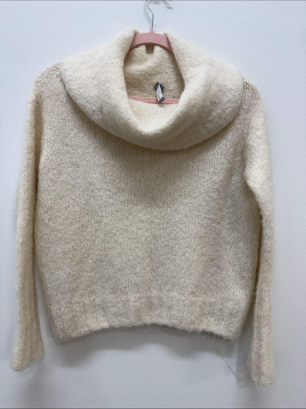 Vince Alpaca Sweater Cozy Cream Shawl-Collar